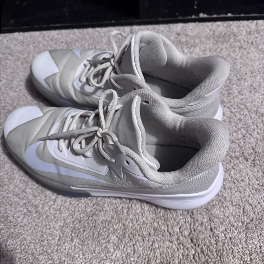 White and Gray Athletic Sneakers